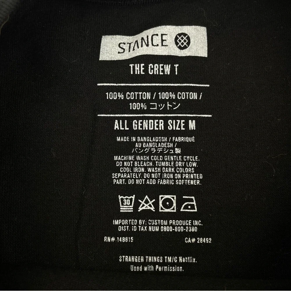 STANCE The Crew T Shirt Men’s Size M Hellfire Club Graphic Tee Black Cotton - Picture 3 of 5